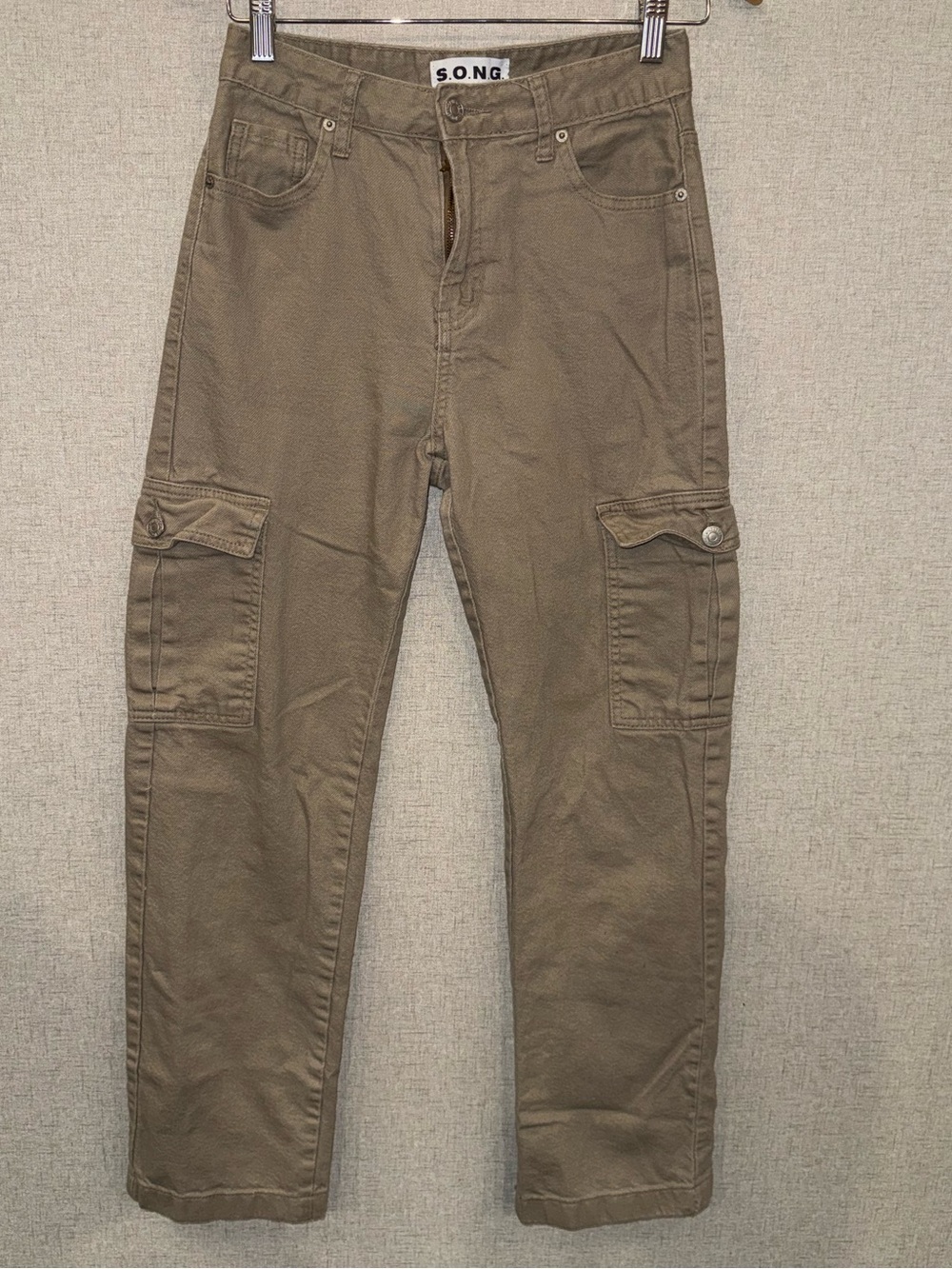 {S.O.N.G} Khaki Cargo Pants - Casual Utility Style